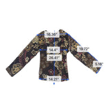 Chicos Womens Black & Multi-Color Silk Blouse With Floral Print Size 1