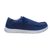 Skechers Men’s Navy Blue Textile Memory Foam Slip-On Loafers Shoes Size 10