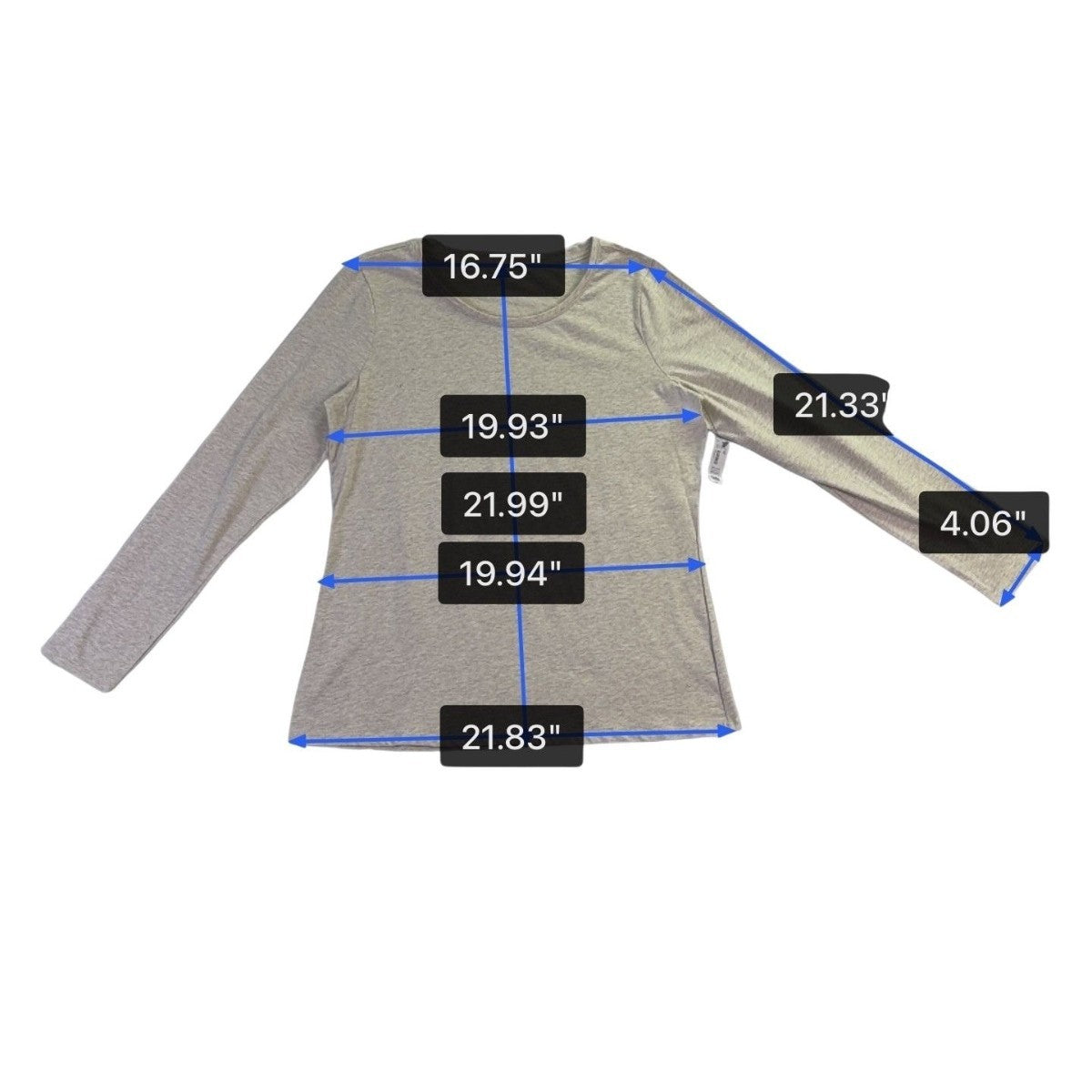 The Limited Womens Beige Perfect Tee Long Sleeve Casual Top Essential Sz XL