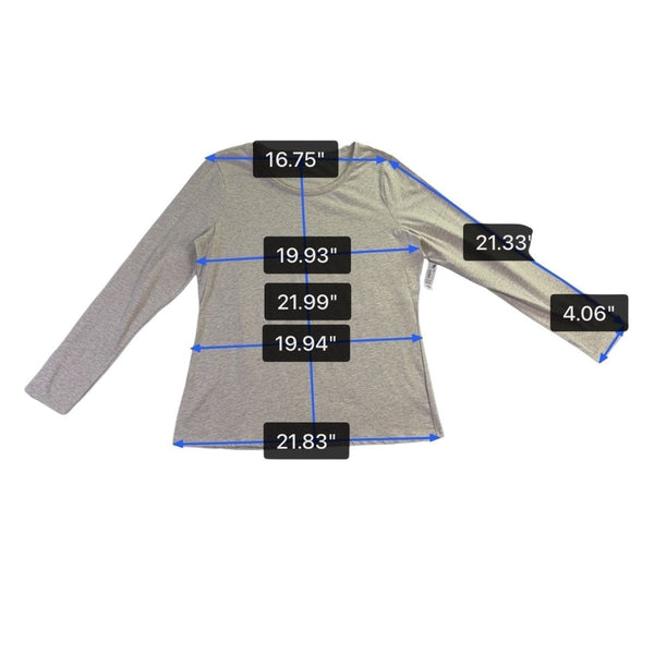 The Limited Womens Beige Perfect Tee Long Sleeve Casual Top Essential Sz XL
