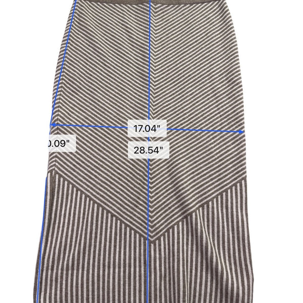 Rachel Zoe Womens Beige Striped Turtleneck Sweater & Maxi Skirt Set S