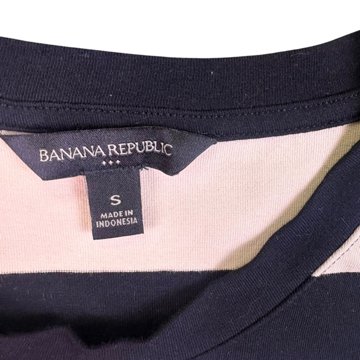 Banana Republic Womens Black & White Striped T-Shirt Dress Casual Style Size S