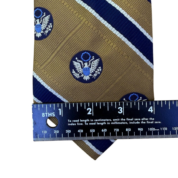 Pride Of America Mens Tan & Navy Necktie The American Bicentennial 1776-1976
