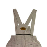 ONeill Kids Beige Bib Snow Pants Embroidered Patches Adjustable Straps Sz 10 New