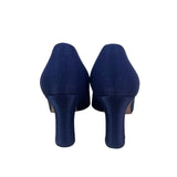 Evan-Picone Women’s Navy Closed-Toe Mid-Heel Slip-On Classic Pumps Size 7.5M