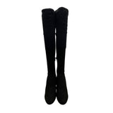 Bar III Women’s Black Suede Block Heel Over-The-Knee Boots Size 8M