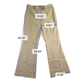 Ann Taylor Womens Beige Linen Blend Flare Dress Pants Size 10P