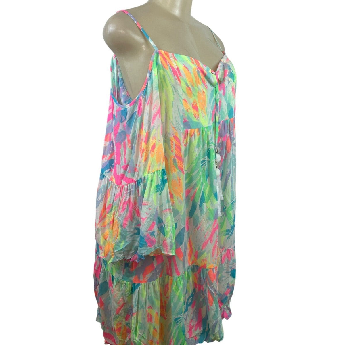 Lilly Pulitzer Women’z Colorful Boho Off-Shoulder Dress Size S - New