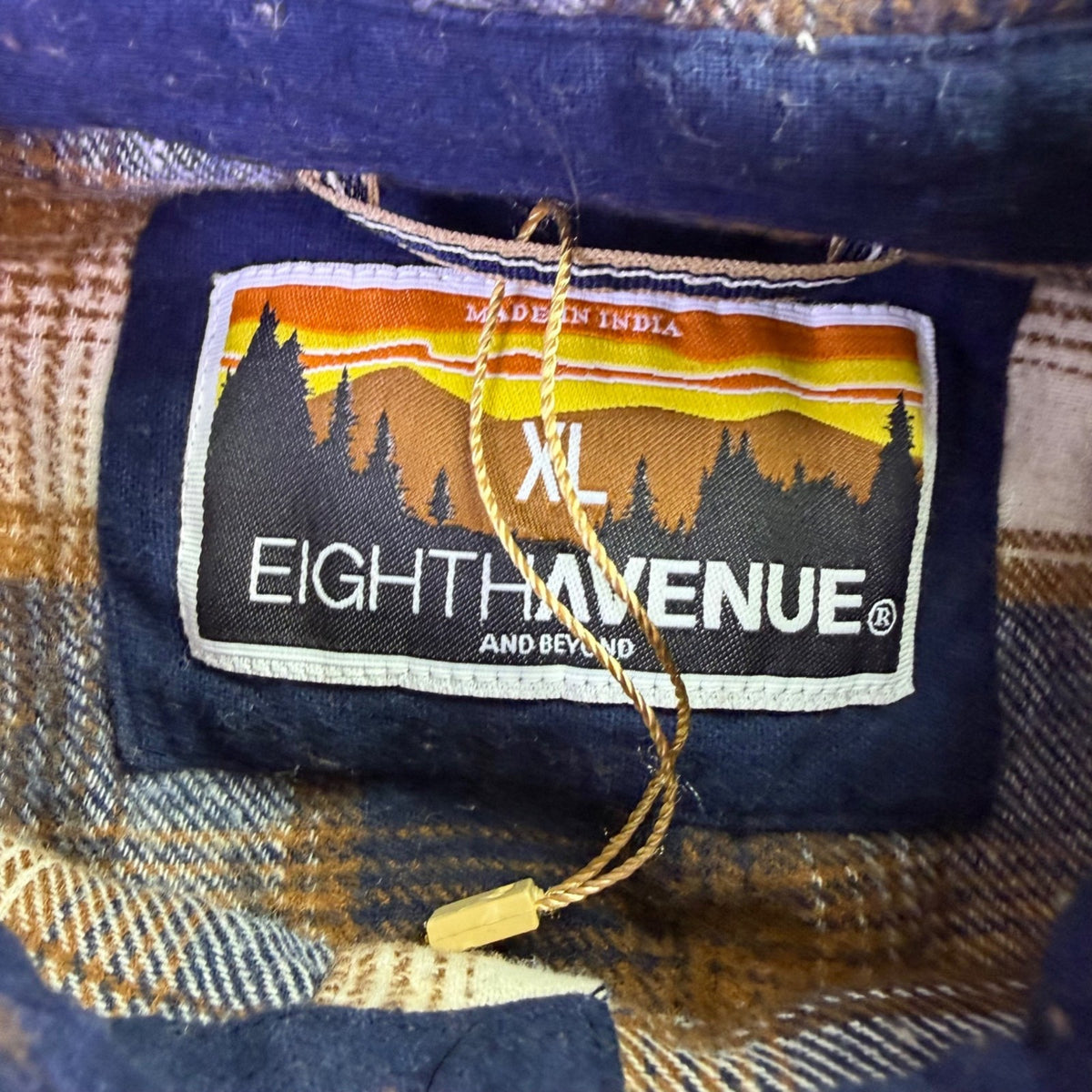 Eightthavenue Mens Plaid Button-Down Flannel Shirt  Long Sleeve Sz XL