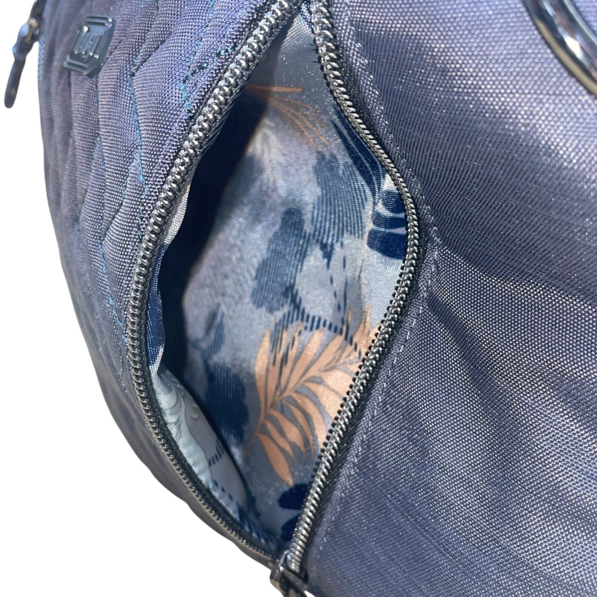 Lug Women’s Gray Quilted Nylon Adjustable Strap Durable Swivel Crossbody Bag