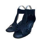 Torrid Women’s Black Faux Leather Woven Wedge Sandals Size 11W