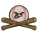 Warriors Cooperstown 2012 Baseball Pin With Crossed Bats Design