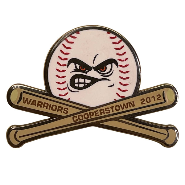 Warriors Cooperstown 2012 Baseball Pin With Crossed Bats Design