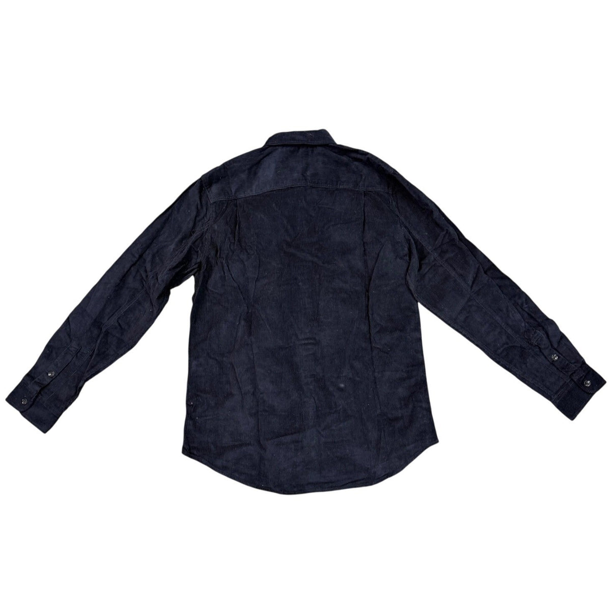 James Campbell Mens Navy Corduroy Button-Up Long Sleeve Shirt Size L
