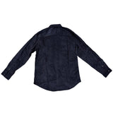 James Campbell Mens Navy Corduroy Button-Up Long Sleeve Shirt Size L