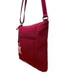 Vera Bradley Women’s Pink Quilted Zipper Closure Iconic Hipster Crossbody Bag