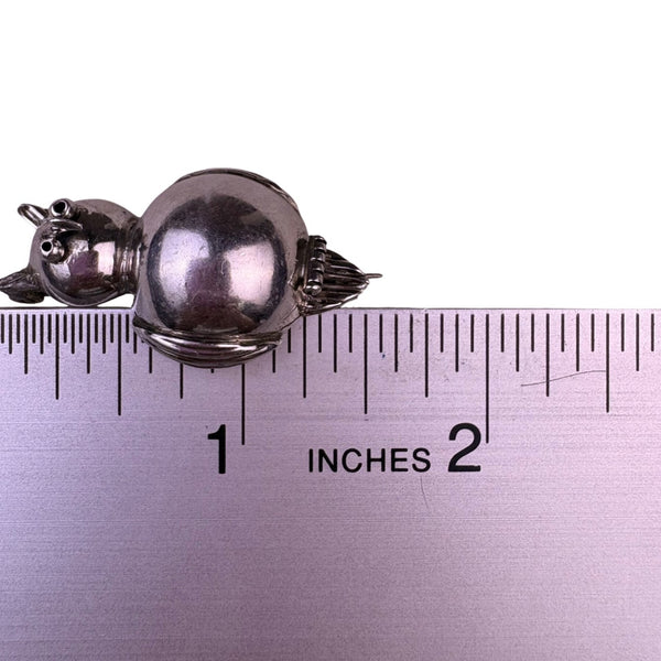 Vintage Magnus Aase Sterling Silver Owl Brooch Intricately Detailed Wearable Pin