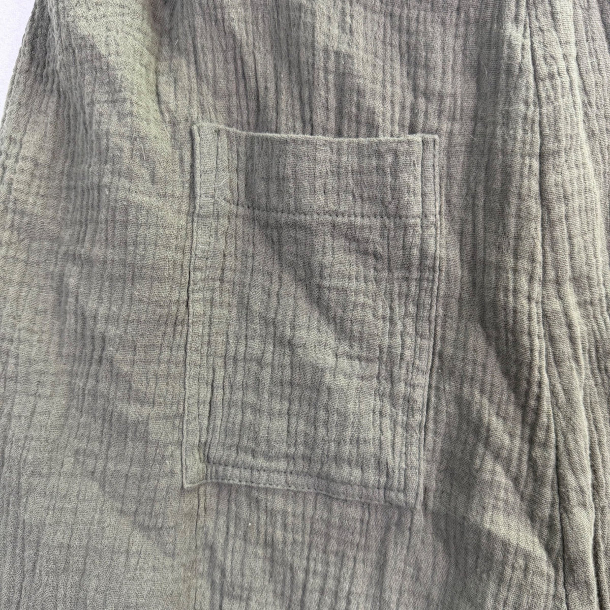 In Loom Womens Olive  Jumpsuit Button-Front Wide Leg Belted Sleeveless Size L