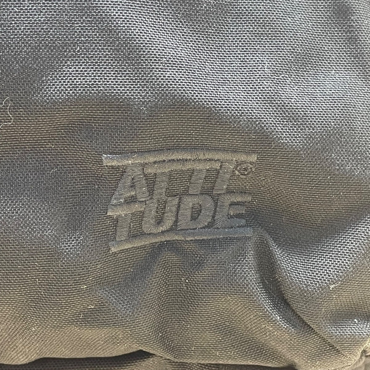 Attitude Unisex Black Nylon Padded Adjustable Straps RollTop Zip Around Backpack