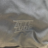 Attitude Unisex Black Nylon Padded Adjustable Straps RollTop Zip Around Backpack