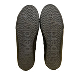Superdry Men’s Black Canvas Rubber Toe Low Top No.01 Flat Sneakers Size 10