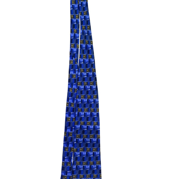J. Garcia Mens Blue 100% Silk Geometric Pattern Necktie