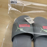 Puma Women’s Gray & Pink Soft Foam Cool Cat Comfort Sandals Size 10