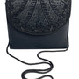 Vintage Women’s Black Flowery Detail Beaded Crossbody Evening Bag