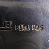 Peru Women’s Sterling Silver 925 Necklace Abstract Design Adjustable Chain