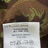 Womens Green Wool Paisley-Back Vest 100% Wool & Acetate Made In Italy Size 36
