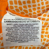 Nike Womens Orange Athletic Dri-FIT Skort Patterned Built-In Shorts Sz L