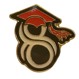 Gradu8 Inc Graduation Enamel Lapel Pin With Gold Plating & Rubber Clutch Back