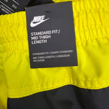 Nike Mens Black/Yellow Graphic Athletic Shorts  Fitness Mid-Thigh Design Sz XXL