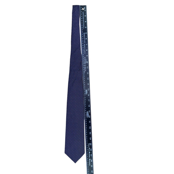 Lauren Ralph Lauren Mens Blue Red Silk Geometric Patterned Tie
