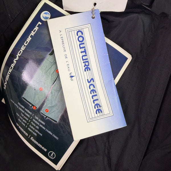 Liquid Womens Black Waterproof Snowboarding Pants Adjustable Waist Sz Large