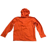 L.L. Bean Mens Orange Hooded Rain Jacket Fully Zippered Waterproof Design Sz XL