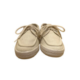 Keds Women’s Ivory Canvas Nautical Lace-Up Casual Top Siders Boat Shoes Size 5