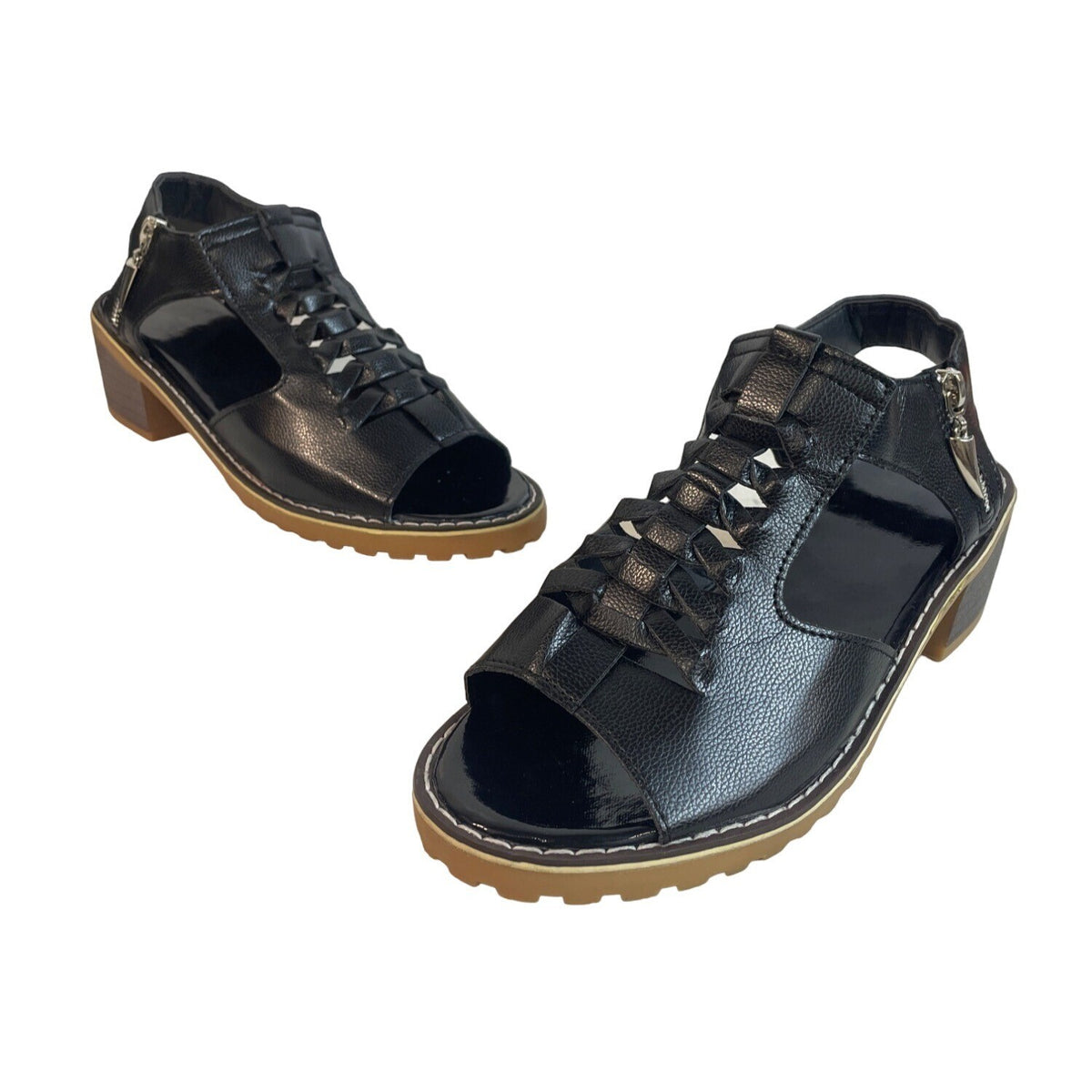 Shoes Vip Women's Black Wedge Sandals Sz 40 (9.5 US)