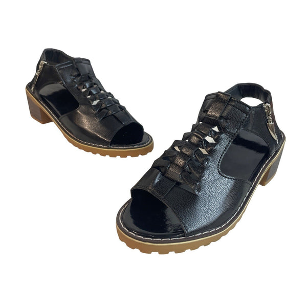 Shoes Vip Women's Black Wedge Sandals Sz 40 (9.5 US)