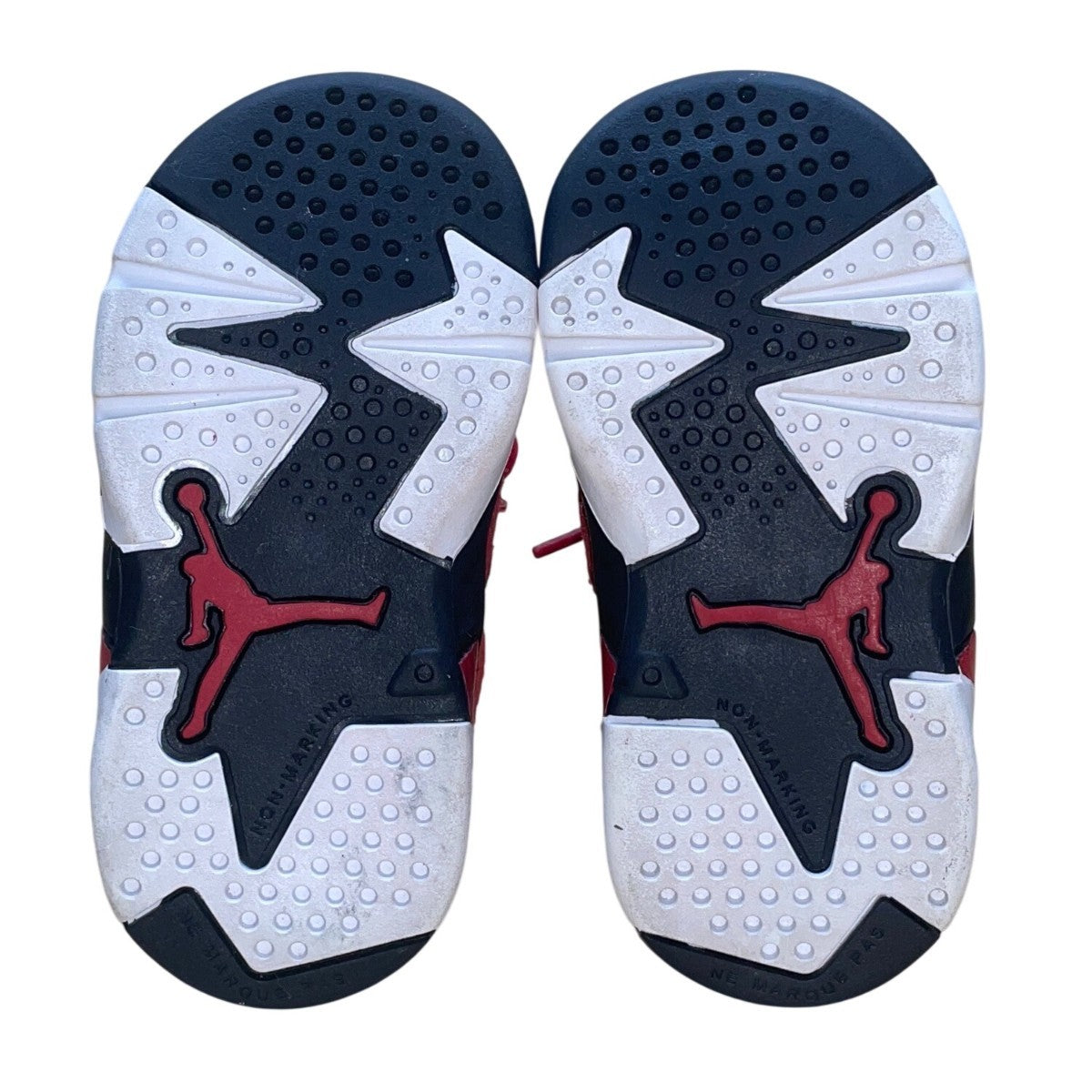 Air Jordan Kids Red Toro Bravo Retro 6 Suede Lace Up Basketball Shoes Size 5C