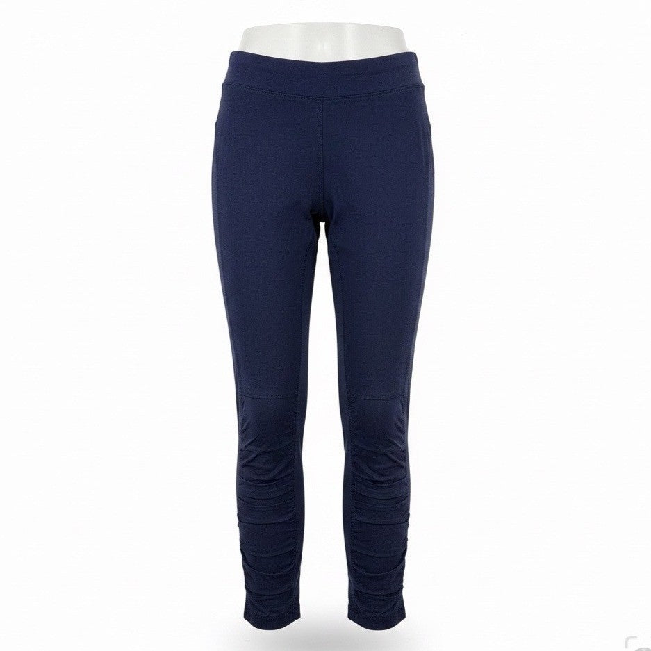 Wearables Women Navy Ruched Stretchy Leggings Size M