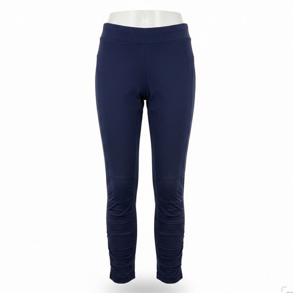 Wearables Women Navy Ruched Stretchy Leggings Size M