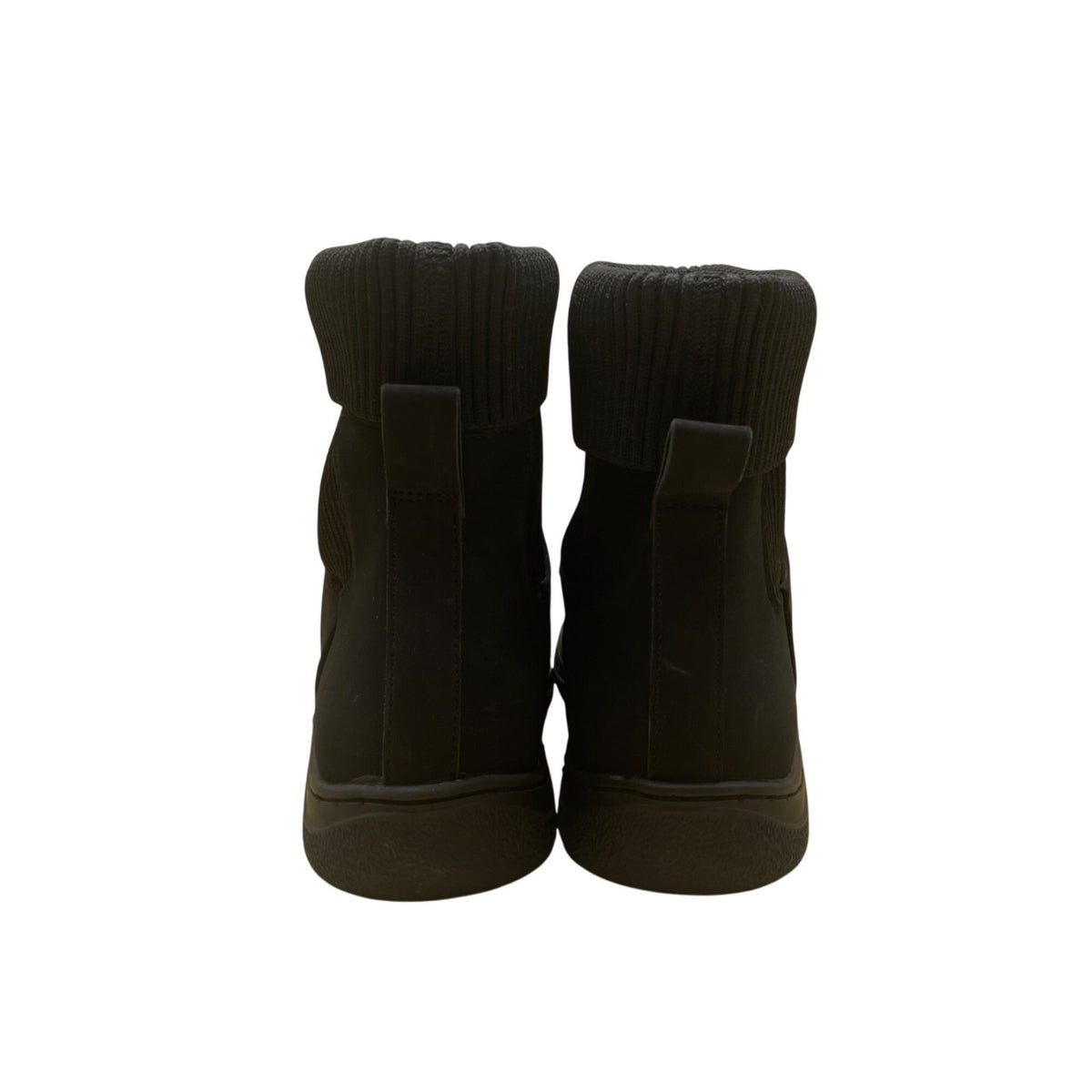 Athlefit Women’s Black Sock-Style Stretchy Collar Slip-On Ankle Boots Size 8