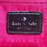 Kate Spade New York Black & Beige Patent Leather Bow Accent Crossbody Bag Sz S