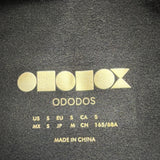 Ododos Womens Black Polyester/Spandex High-Waist Pocket Capri Leggings Size S -