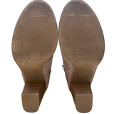 Lauren Conrad Women’s Taupe Faux Suede Block Heel Rose Hip Ankle Boots Size 8