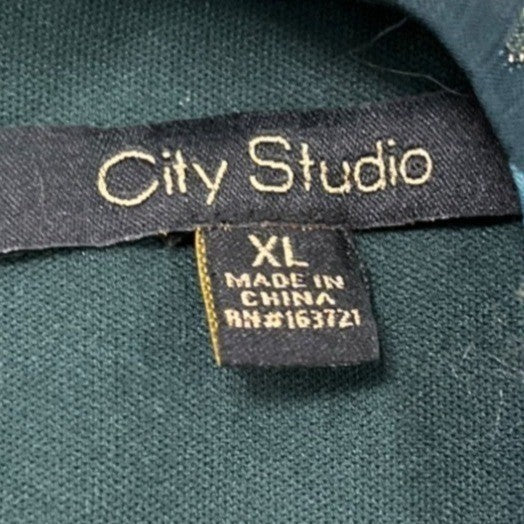 City Studio Women's Teal Blousson Mini Dress With Floral Pattern Size XL - NWT