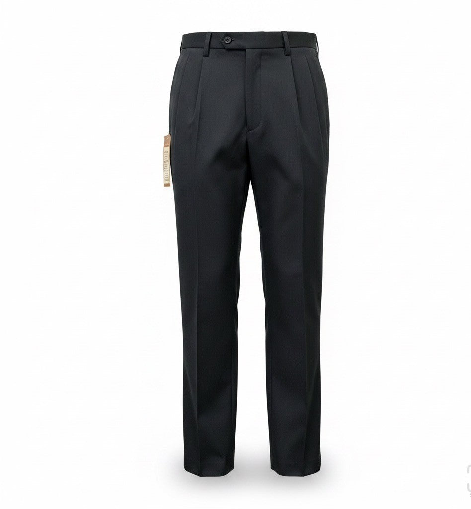 Haggar Mens Black Classic Fit Pleated Cool 18 Dress Pants Size 36W x 29L