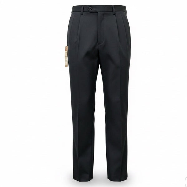 Haggar Mens Black Classic Fit Pleated Cool 18 Dress Pants Size 36W x 29L