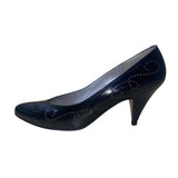 Evan Picone Women’s Black Leather Perforated Pointed Toe Dress Pumps Size 8N